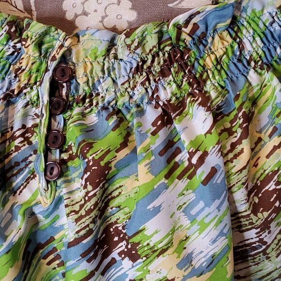 Lisa Josephs Sz 2X Convertible Sleeve Colorful Blouse, Plus Size Beauty - Picture 6 of 10